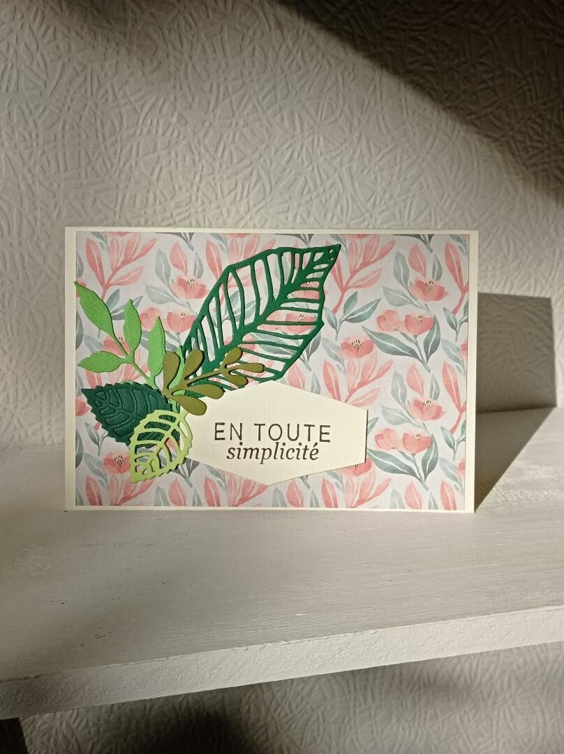 Carte artisanale "En toute simplicité"