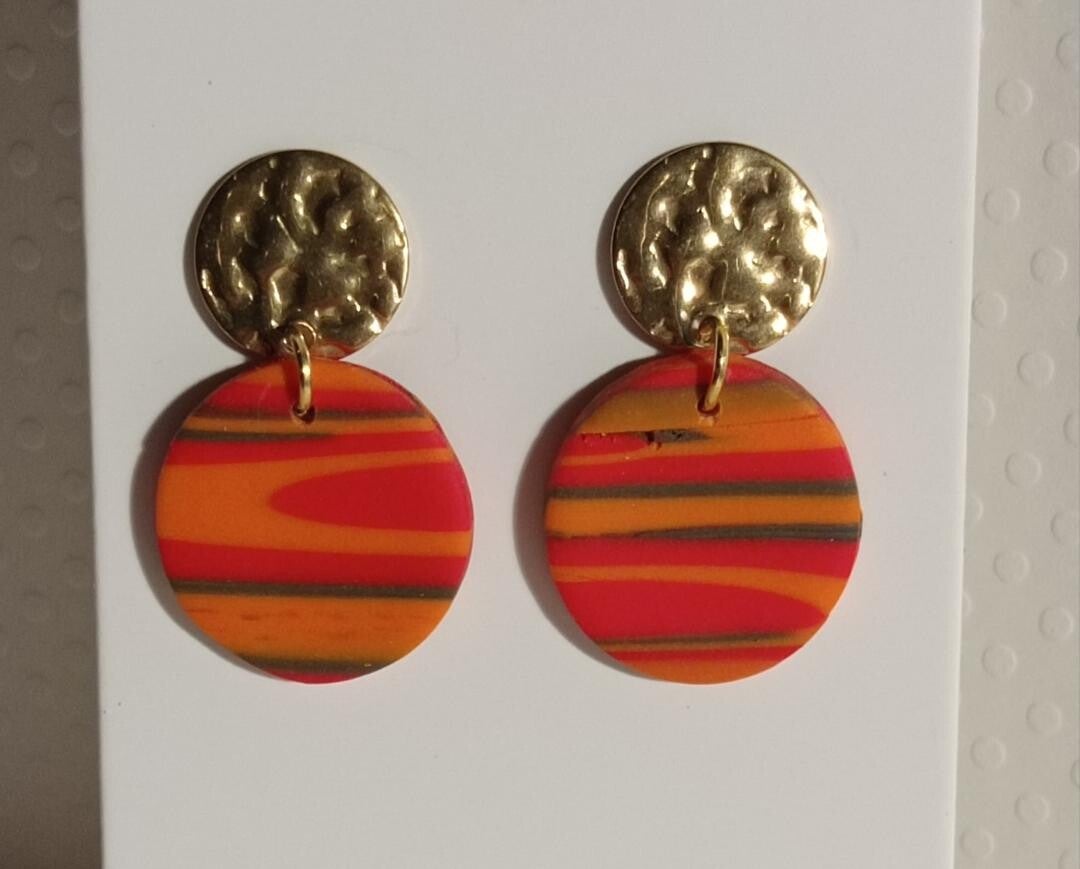 Boucles d'oreilles en fimo