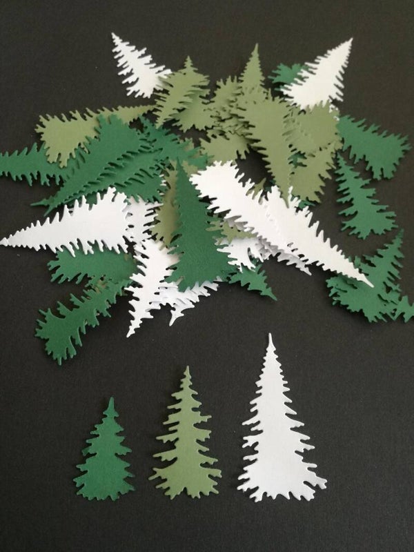 Lot de 50 découpes de sapins