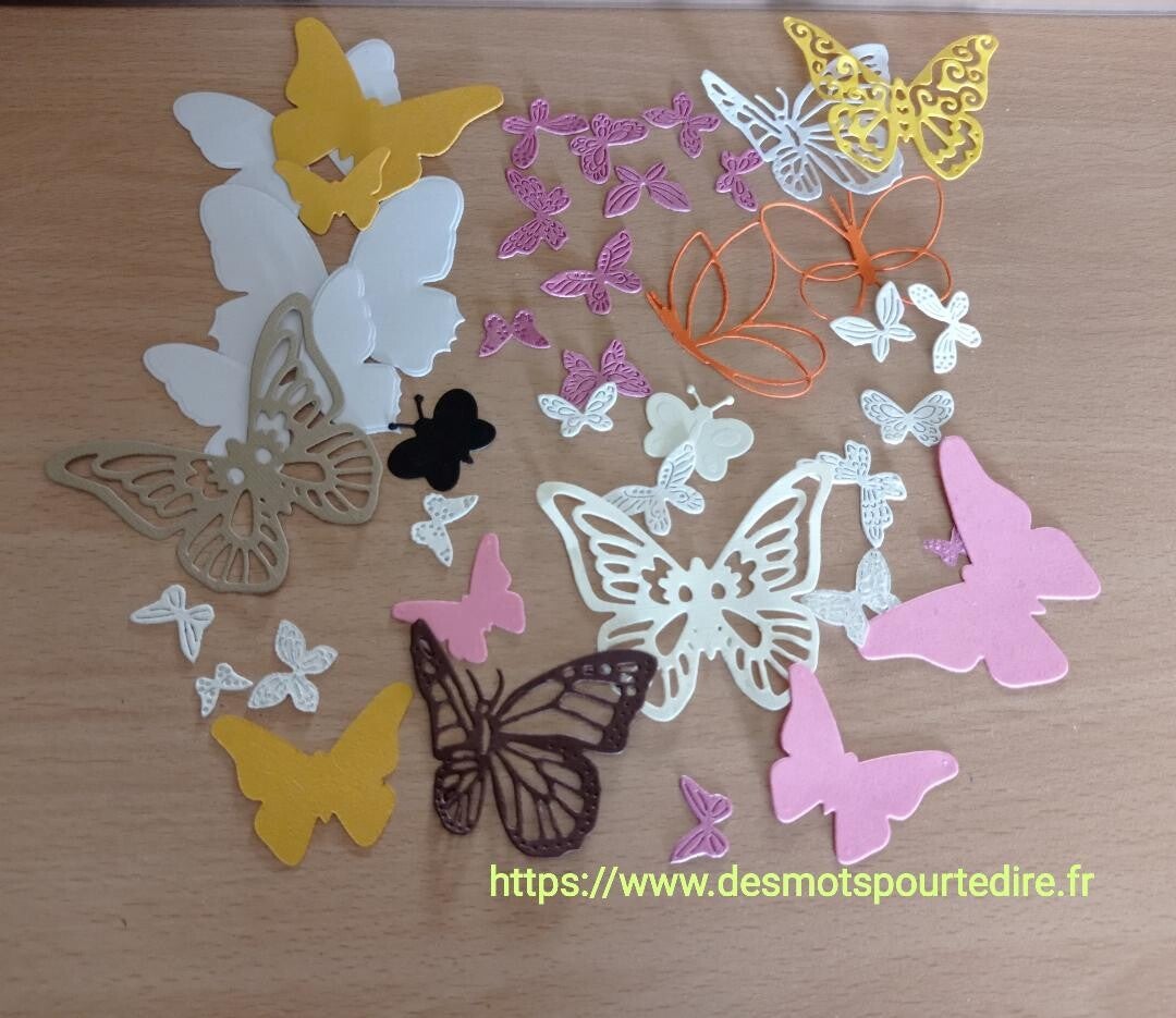 Lot de 40 découpes papillons (Réf. LT9)
