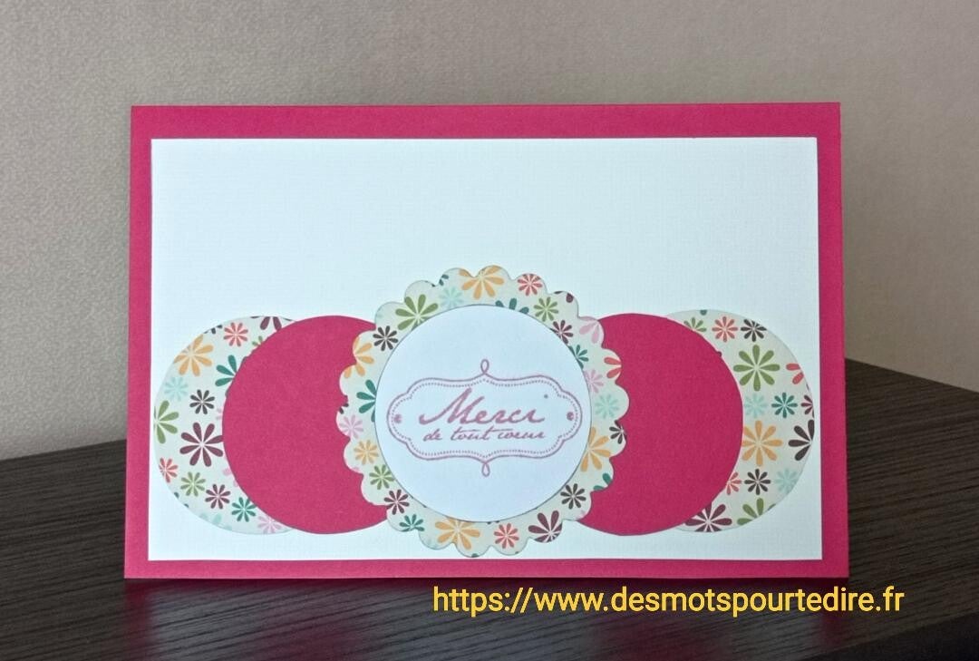 Carte "Merci de tout coeur" + enveloppe