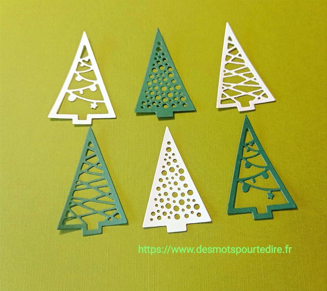 Lot de 6 découpes sapin (Réf. LT4)