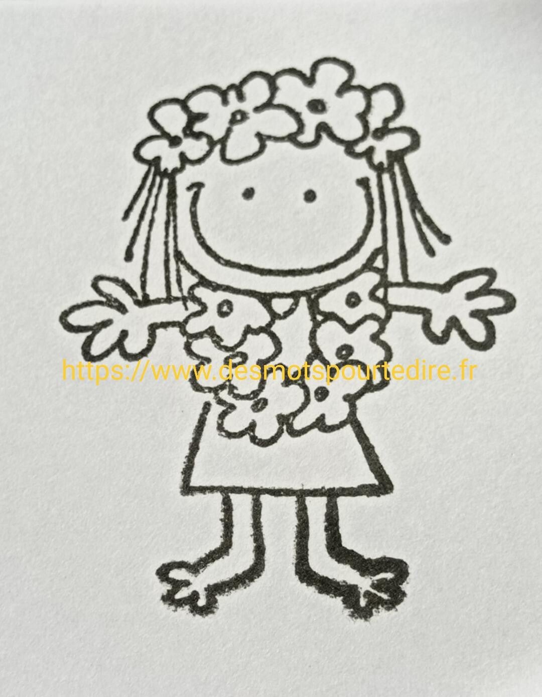 Tamponnage "La petite Tahitienne" (Réf TAM2)