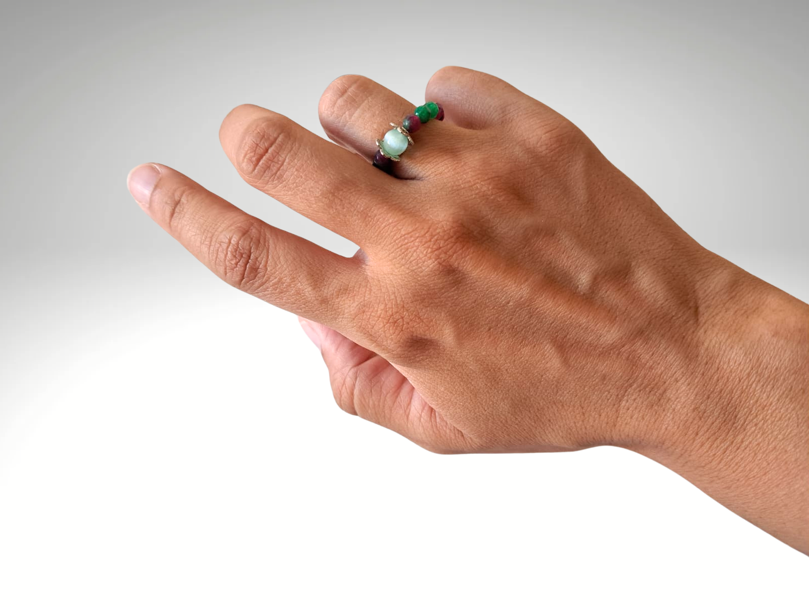 Anillo ajustable de agata