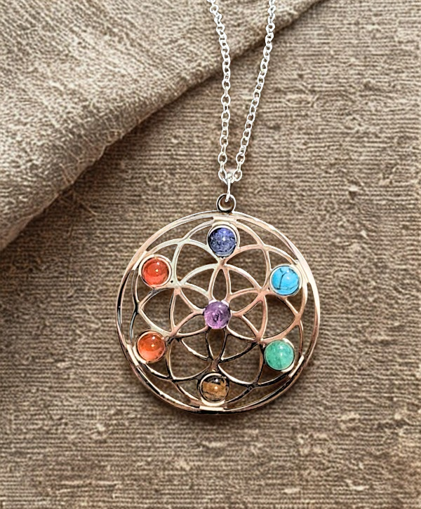Collar flor de la vida 7 Chakras