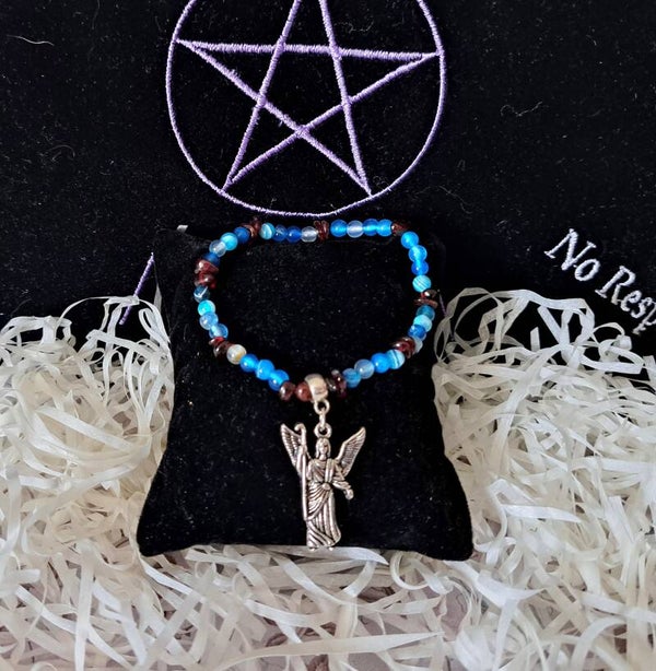 Pulsera ágatas y arcangel Rafael