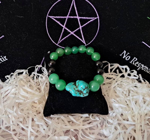 Pulsera turquesa con ónix y aventurina