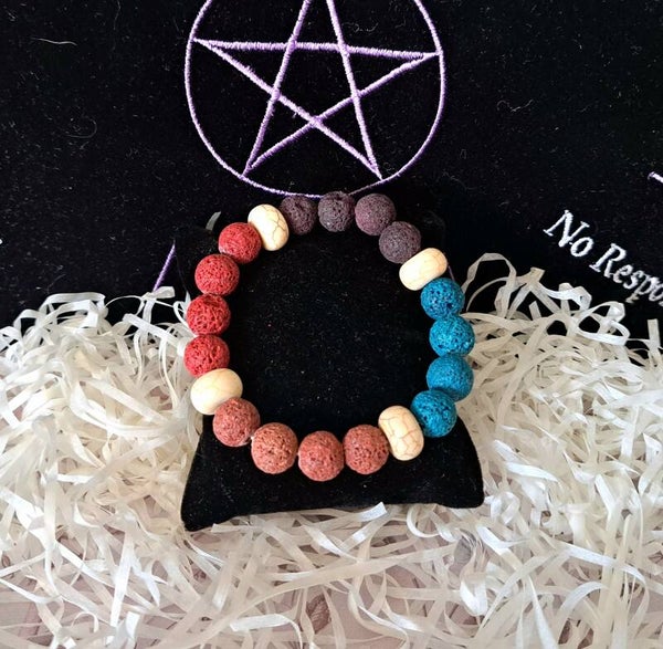 Pulsera de piedras volcánicas mod 2