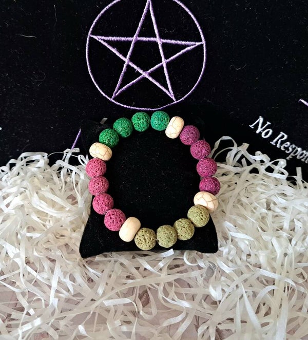 Pulsera de piedras volcánicas mod 1
