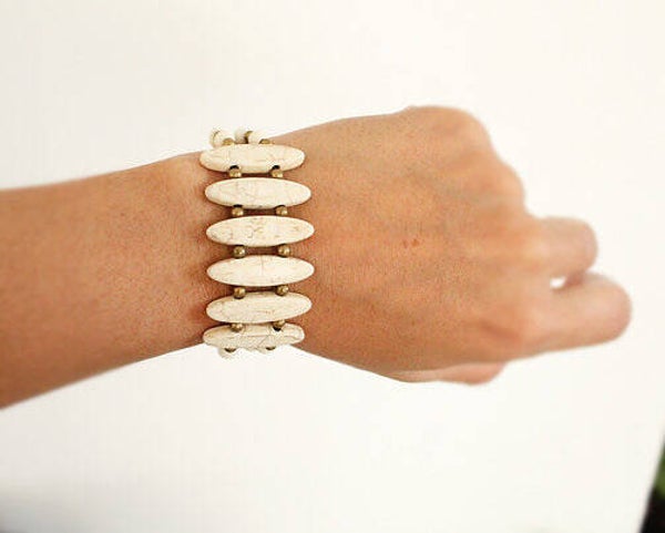 pulsera howlita blanca