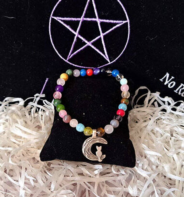 Pulsera de agatas variadas