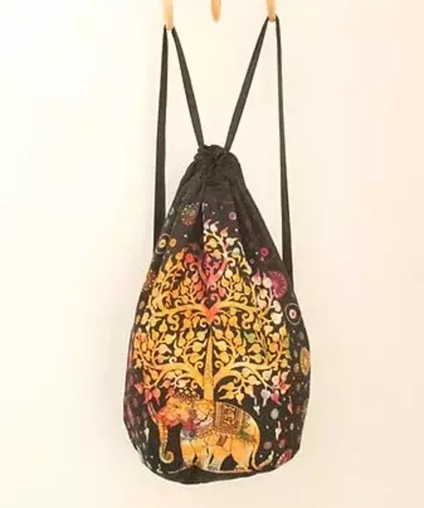 Mochila tela árbol de la vida con elefante