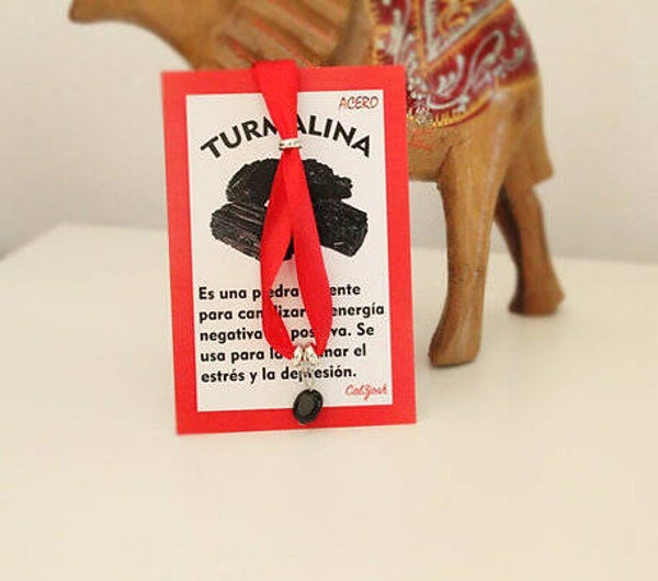 Pulsera turmalina lazo rojo