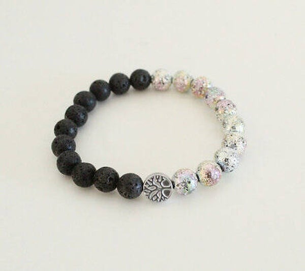 Pulseras lava tornasol con árbol de la vida