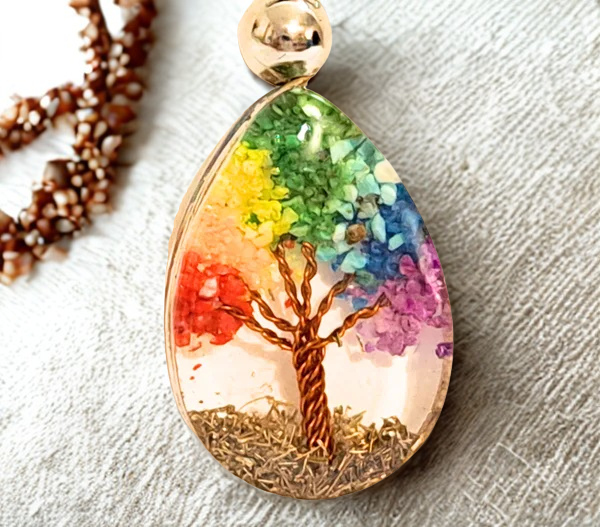 Colgante árbol de la vida 7 chakras