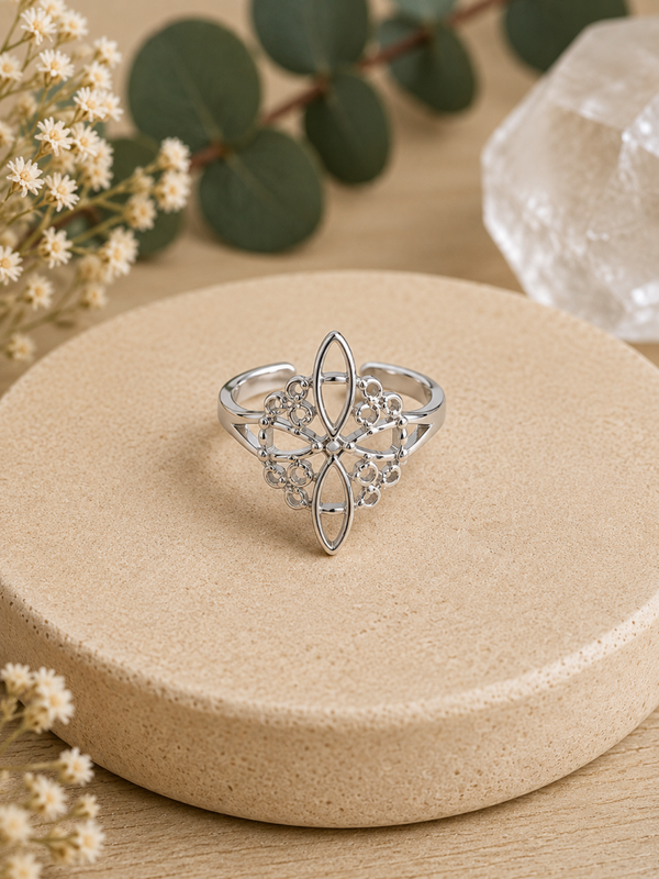Anillo Nudo de Bruja – Acero Ajustable MOD4