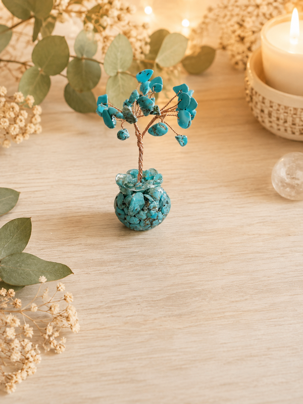 Árbol de Turquesa – Protección, Equilibrio y Buena Fortuna