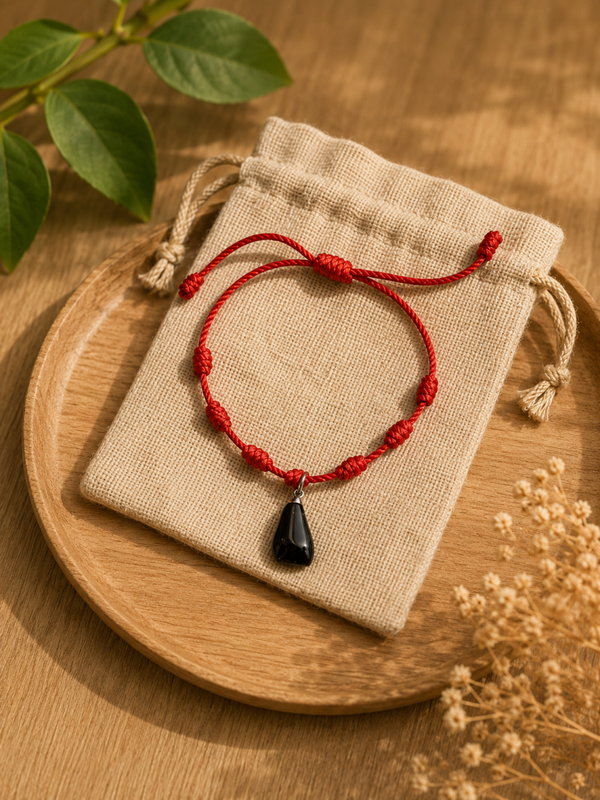 Pulsera de 7 Nudos con Puño de Azabache