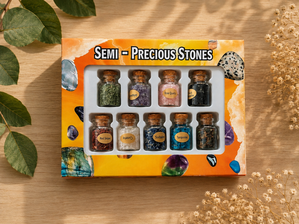 Set de Piedras Semipreciosas en Frascos