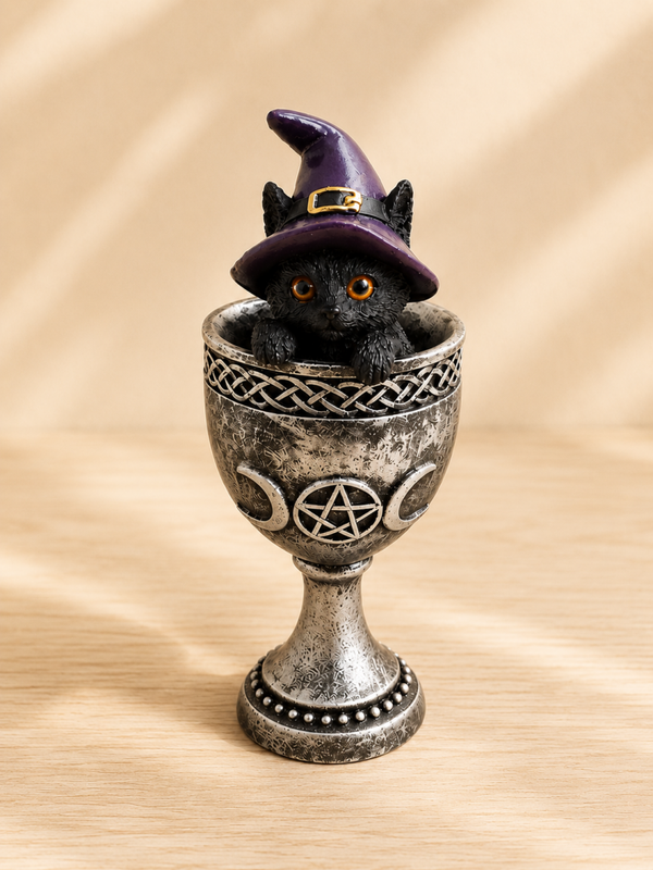 Copa Gato Wicca de Resina mod 1