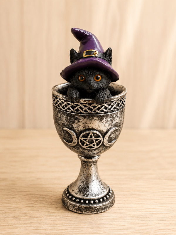 Copa Gato Wicca de Resina mod 2