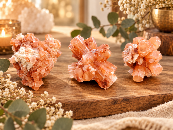 Aragonito Naranja Natural en Bruto – Equilibrio, Estabilidad y Conexión con la Tierra