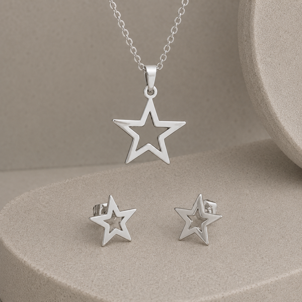 Conjunto estrella oro y plata