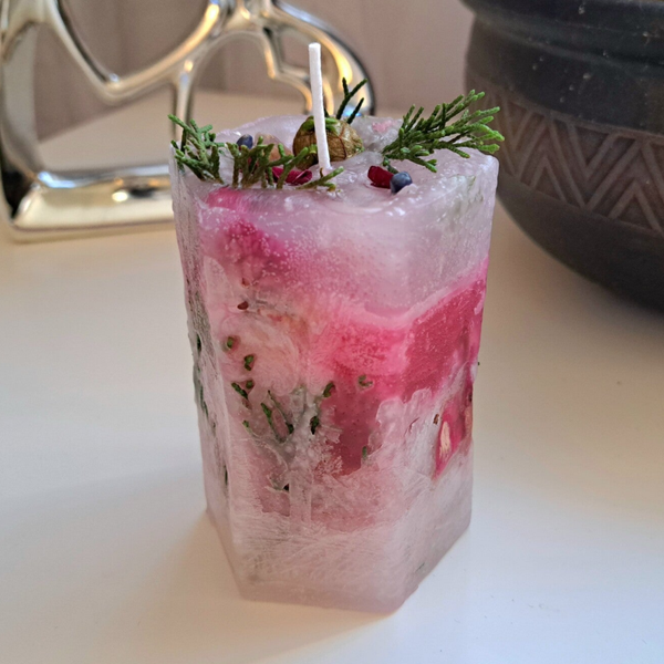 Velon artesanal con rosas y cipres