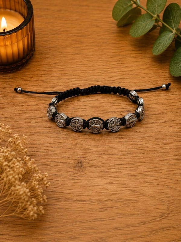 Pulsera de San Benito Ajustable – Protección y Fe