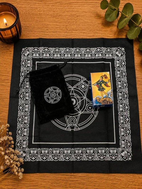 Set de Tarot Rider-Waite con Tapiz y Bolsa de Terciopelo