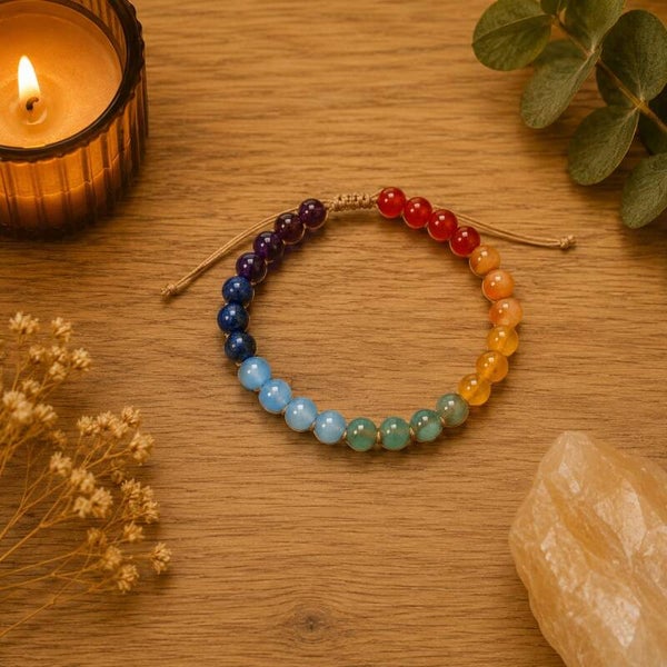 Pulsera tobillera de los 7 Chakras – Equilibrio, Armonía y Bienestar