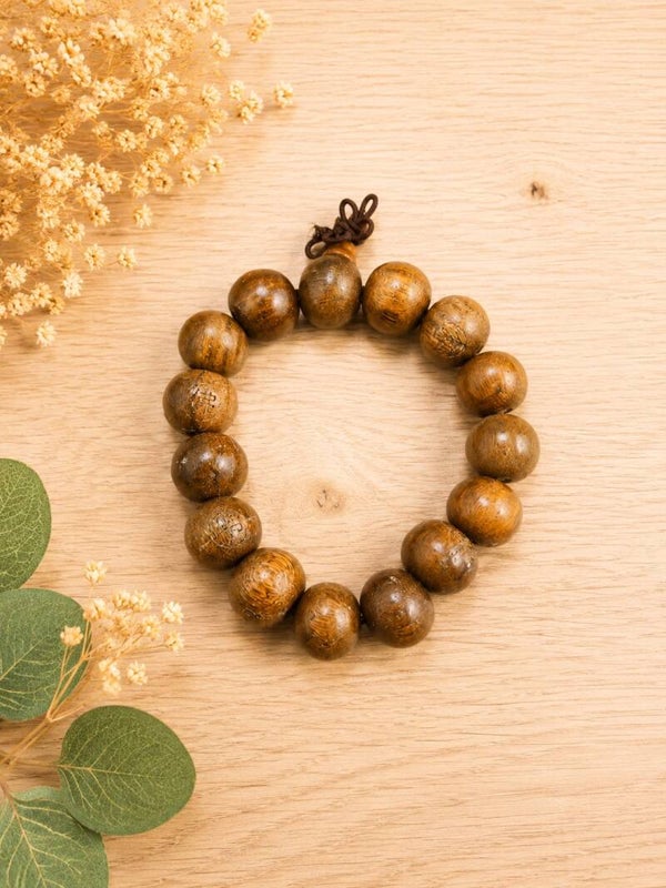 Pulsera Mala Tibetana de Madera  – 7 cm