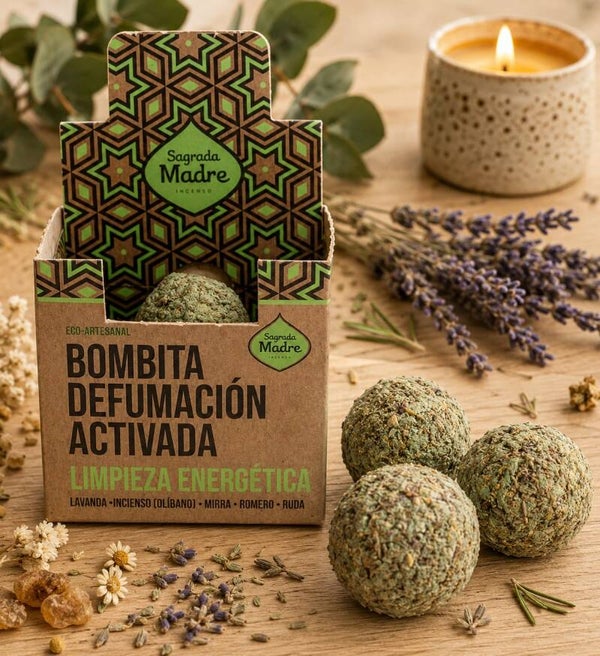 Bombita Defumación Activada Sagrada Madre Limpieza Energética