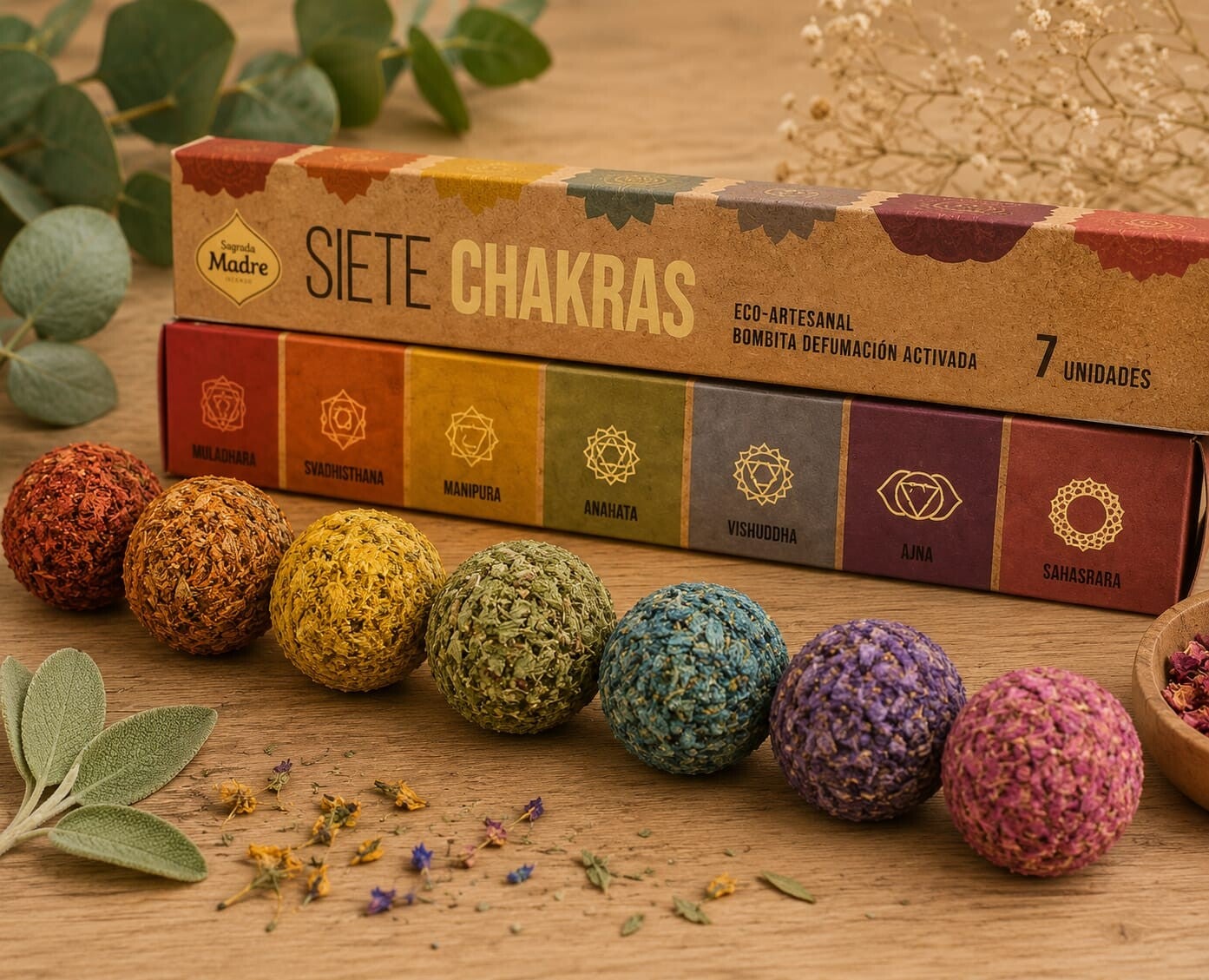 Bombita defumación 7 chakras