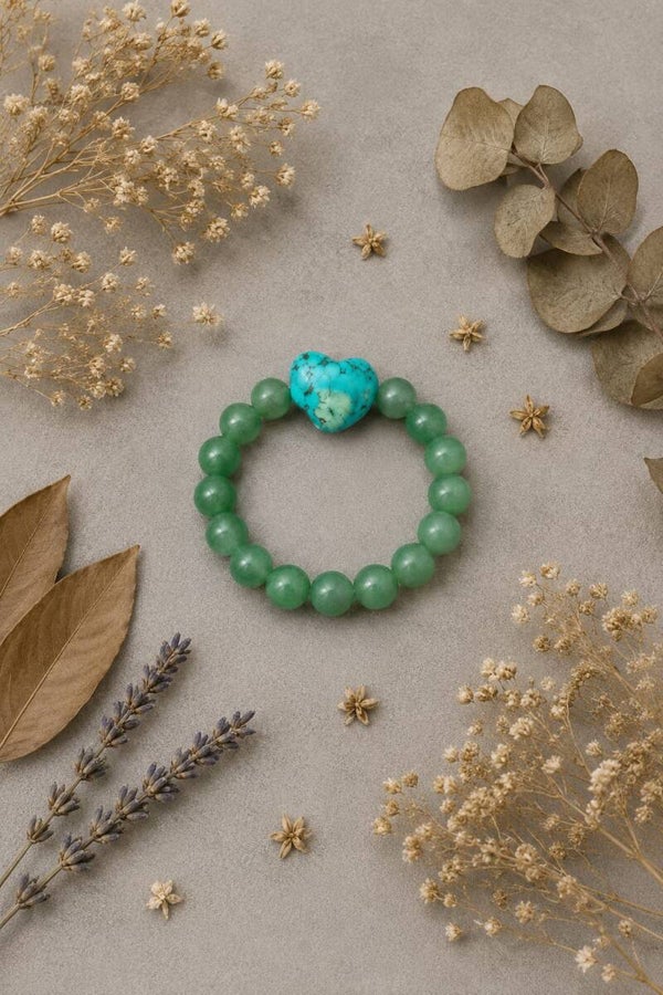 Pulsera aventurina y turquesa