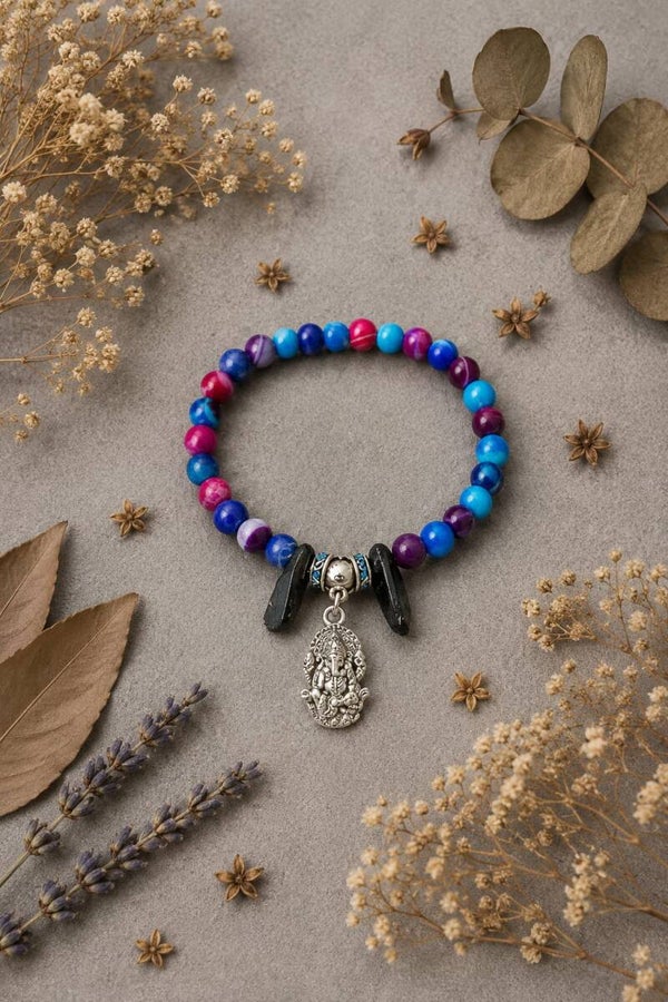Pulsera Ganesha con Agatas