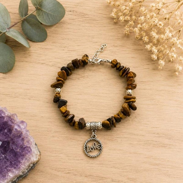 pulsera de ojo de tigre love