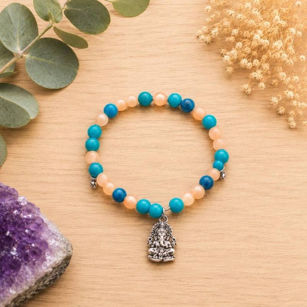 pulsera ojo de gato y ágata azul armonia y abrecaminos