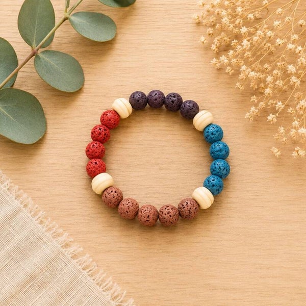 Pulsera de piedras volcánicas mod 2