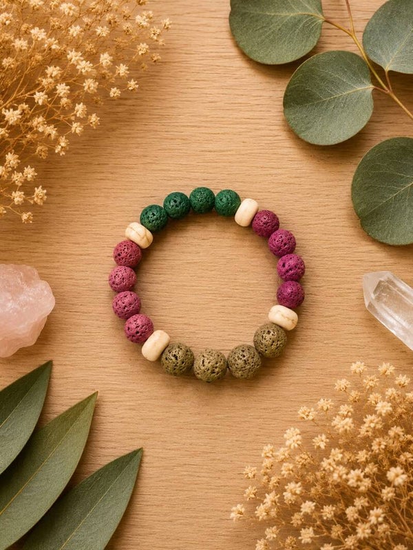 Pulsera de piedras volcánicas mod 1