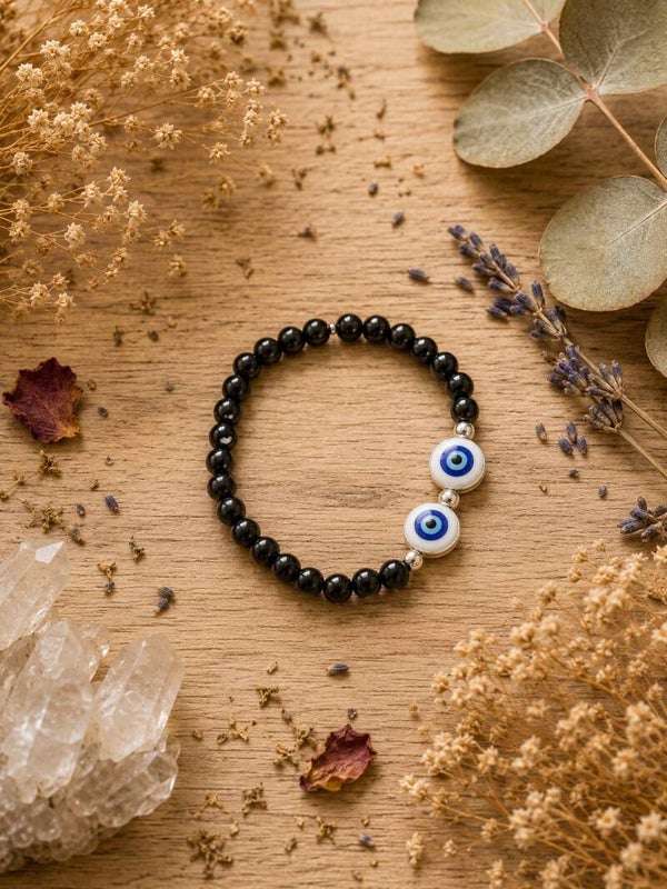 pulsera de onix y ojo turco