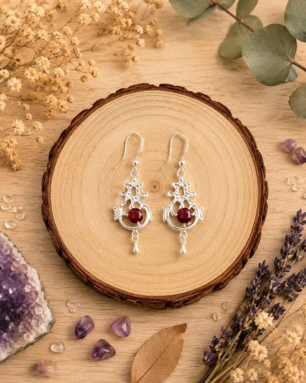 pendientes de cristal checo en plata