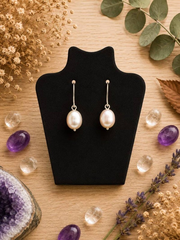 pendientes de perlas en plata