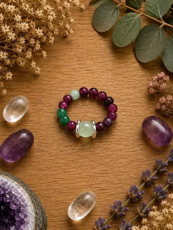Anillo ajustable de agata