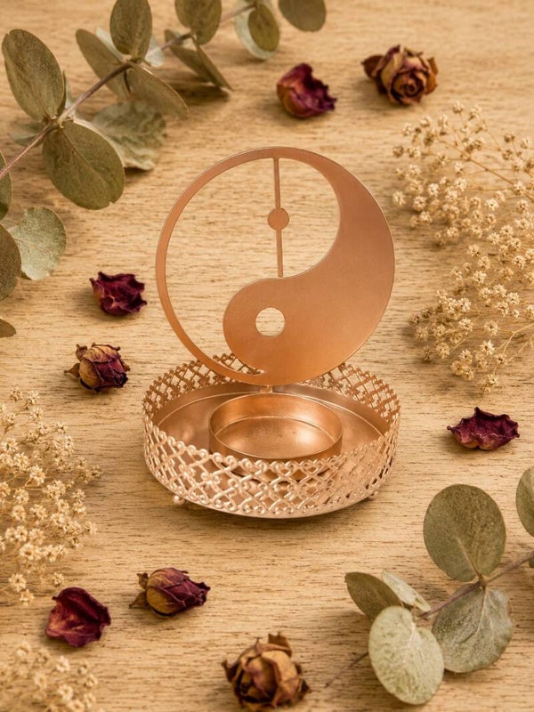 Porta velas yin yang