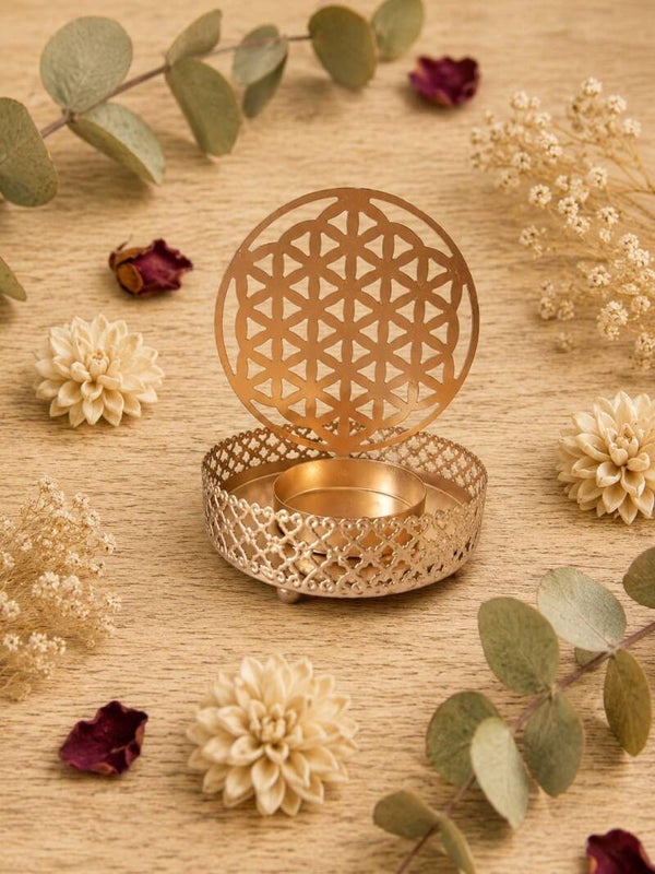 Porta velas flor de la vida