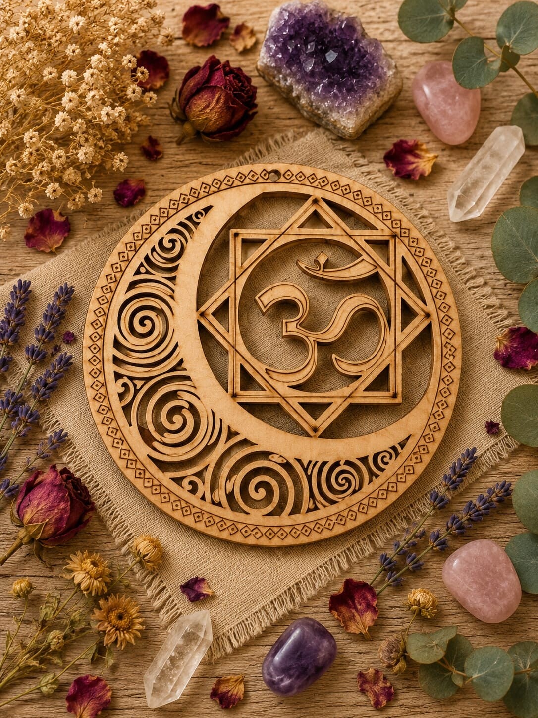 Colgador Luna OM en madera