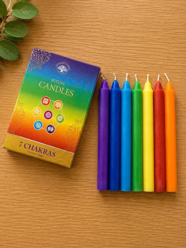 Seven Chakras Pack – 10 Velas para Rituales