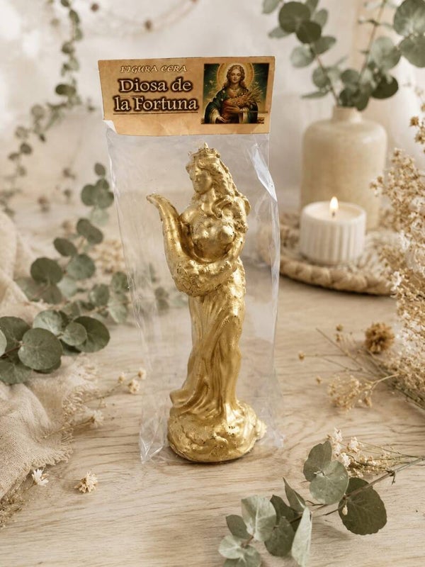Velón Diosa Fortuna – Suerte, Prosperidad y Abundancia