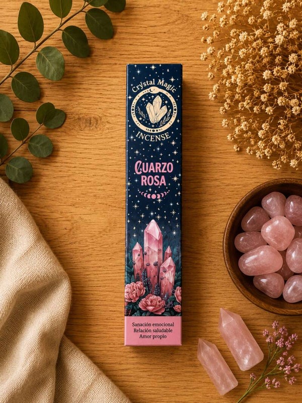 Incienso Crystal Magic – Cuarzo Rosa